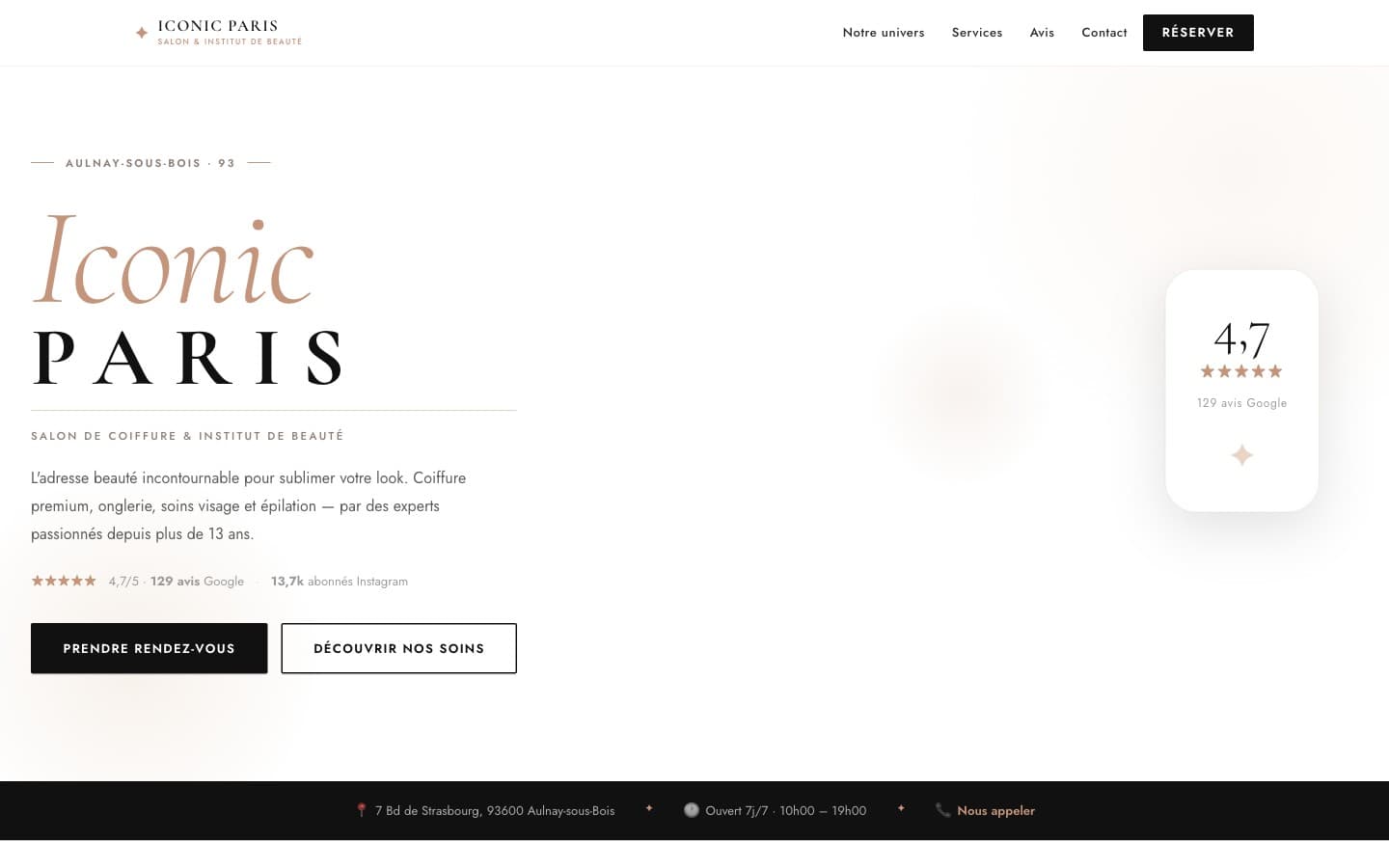 Capture bannière Iconic Paris