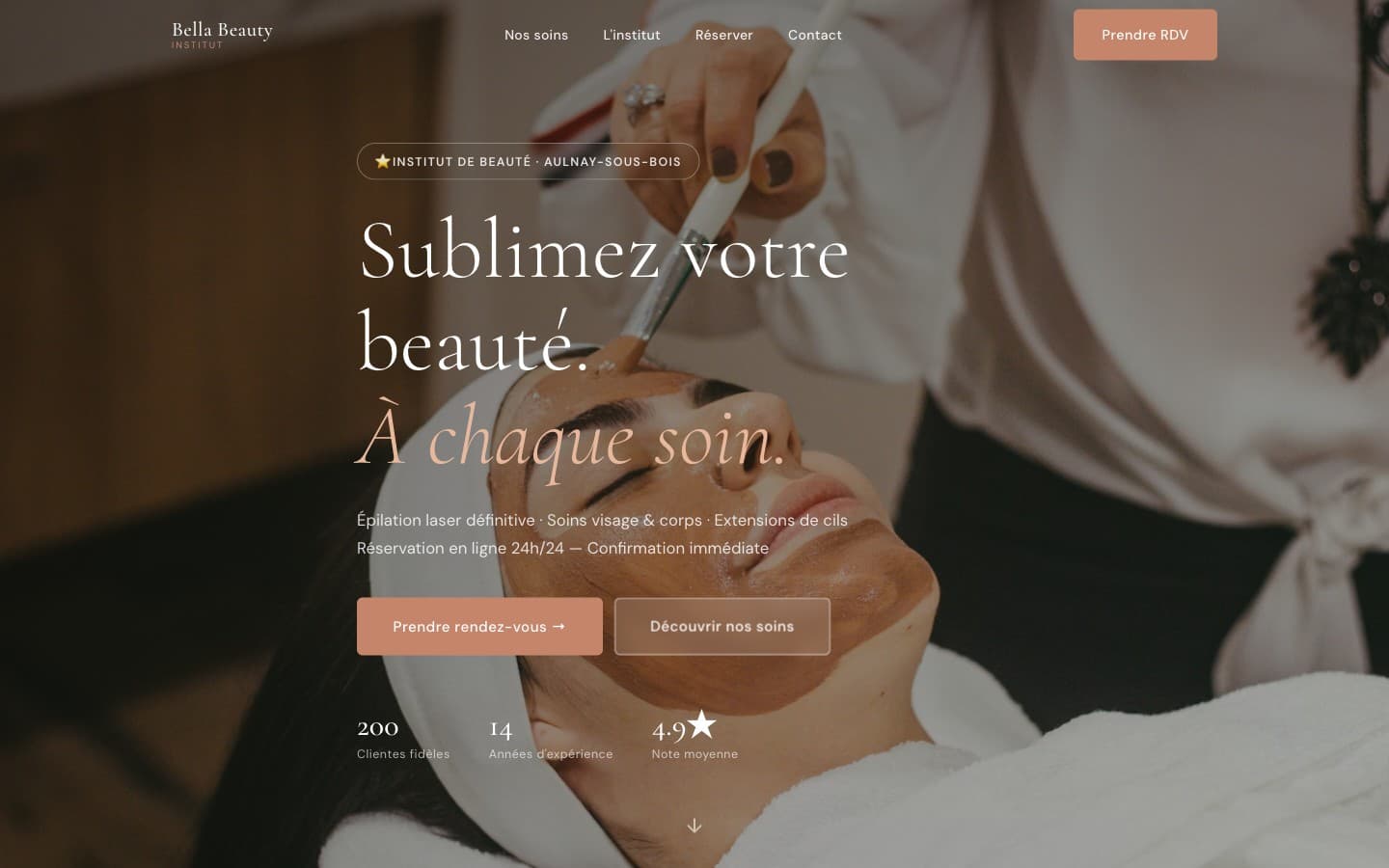 Capture bannière Bella Beauty Institut